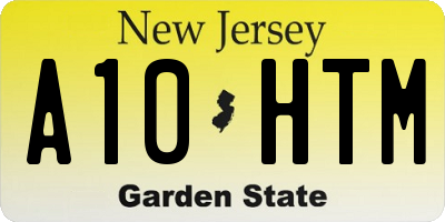 NJ license plate A10HTM