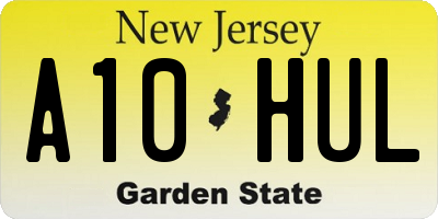 NJ license plate A10HUL
