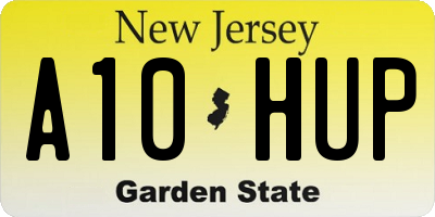 NJ license plate A10HUP