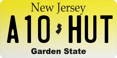 NJ license plate A10HUT