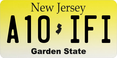 NJ license plate A10IFI