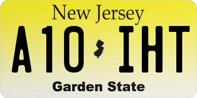 NJ license plate A10IHT