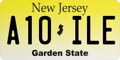 NJ license plate A10ILE
