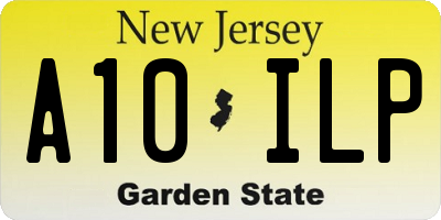 NJ license plate A10ILP