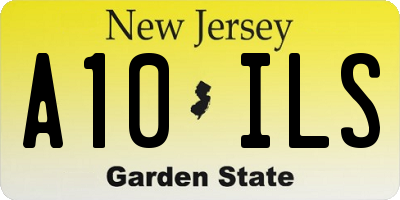 NJ license plate A10ILS