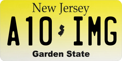 NJ license plate A10IMG