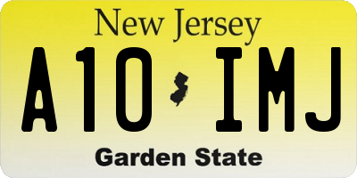 NJ license plate A10IMJ