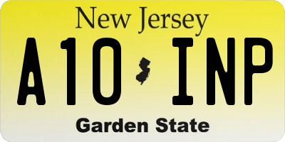 NJ license plate A10INP
