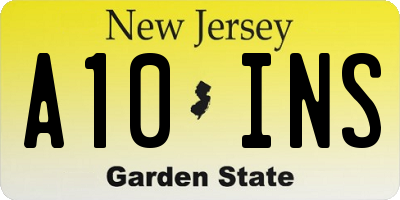 NJ license plate A10INS