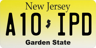 NJ license plate A10IPD