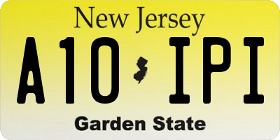 NJ license plate A10IPI