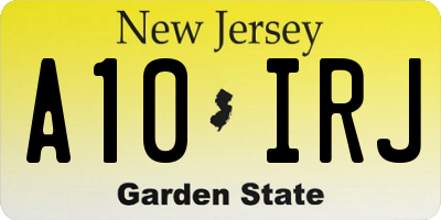 NJ license plate A10IRJ
