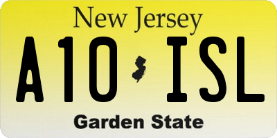 NJ license plate A10ISL