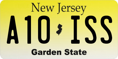 NJ license plate A10ISS