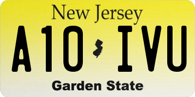 NJ license plate A10IVU