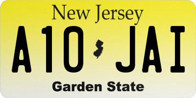 NJ license plate A10JAI