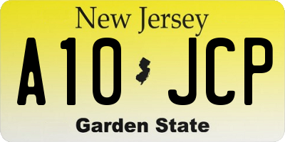 NJ license plate A10JCP