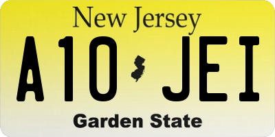 NJ license plate A10JEI