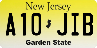 NJ license plate A10JIB