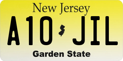 NJ license plate A10JIL