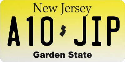 NJ license plate A10JIP