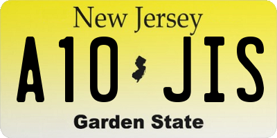 NJ license plate A10JIS
