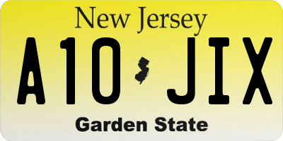 NJ license plate A10JIX