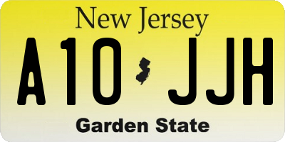 NJ license plate A10JJH
