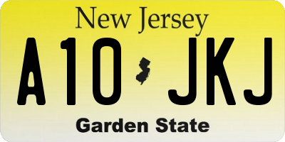 NJ license plate A10JKJ