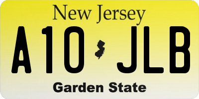 NJ license plate A10JLB