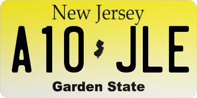 NJ license plate A10JLE
