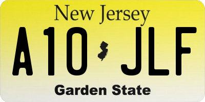 NJ license plate A10JLF