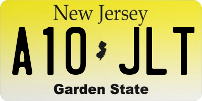 NJ license plate A10JLT