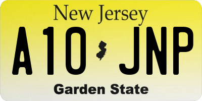 NJ license plate A10JNP
