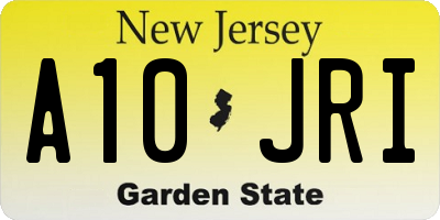 NJ license plate A10JRI