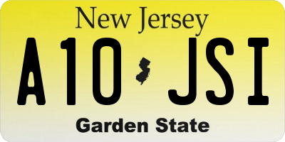NJ license plate A10JSI