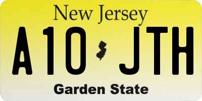 NJ license plate A10JTH