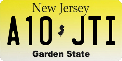 NJ license plate A10JTI