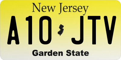 NJ license plate A10JTV