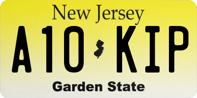 NJ license plate A10KIP