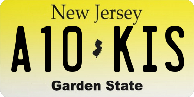 NJ license plate A10KIS