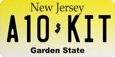 NJ license plate A10KIT