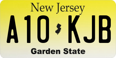 NJ license plate A10KJB