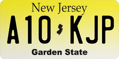 NJ license plate A10KJP