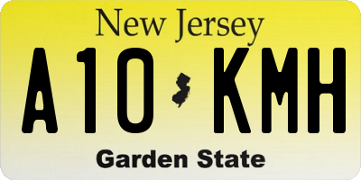 NJ license plate A10KMH