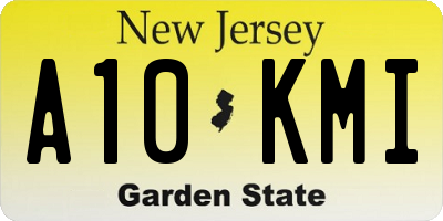 NJ license plate A10KMI