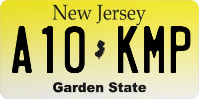 NJ license plate A10KMP