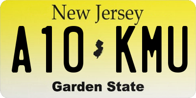 NJ license plate A10KMU