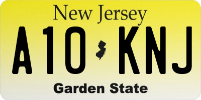 NJ license plate A10KNJ