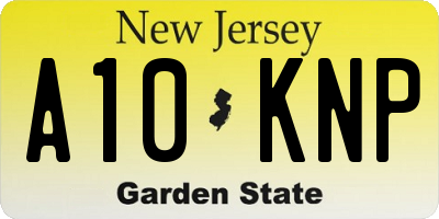 NJ license plate A10KNP